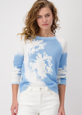 MONARI White Knitted Jumper With Floral Pattern | 409282 MONARI White Knitted Jumper With Floral Pattern | 409282