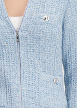 MONARI Blue Tweed Cardigan | 409286