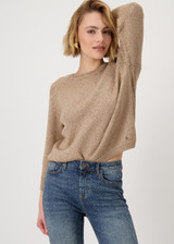 MONARI Brown Knitted Jumper With Lurex | 409319