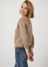 MONARI Brown Knitted Jumper With Lurex | 409319