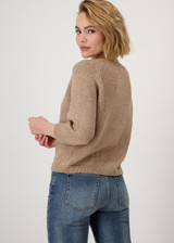 MONARI Brown Knitted Jumper With Lurex | 409319 MONARI Brown Knitted Jumper With Lurex | 409319