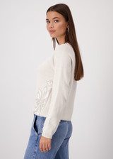 MONARI Beige Knitted Jumper With Stand-Up Collar | 409328 MONARI Beige Knitted Jumper With Stand-Up Collar | 409328