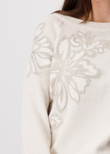 MONARI Beige Knitted Jumper With Stand-Up Collar | 409328 MONARI Beige Knitted Jumper With Stand-Up Collar | 409328