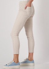 MONARI Beige Jeggings With Elasticated Waistband | 409516
