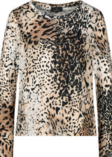 MONARI Beige Shirt With Leopard Pattern | 409420 MONARI Beige Shirt With Leopard Pattern | 409420