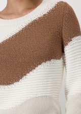 MONARI White Knitted Jumper With Intarsia Pattern | 409466 MONARI White Knitted Jumper With Intarsia Pattern | 409466