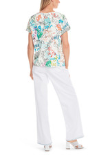 MARC CAIN COLLECTIONS Breath Oversized T-Shirt With Leaf Design | YC 48.67 J51