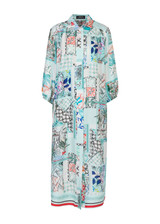 MARC CAIN COLLECTIONS Breath Shirt Dress In Printed Silk | YC 21.36 W75 MARC CAIN COLLECTIONS Breath Shirt Dress In Printed Silk | YC 21.36 W75
