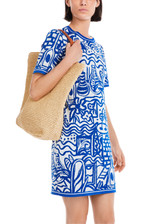 MARC CAIN COLLECTIONS Gentian Rethink Together Patterned Dress | YC 21.58 M44 MARC CAIN COLLECTIONS Gentian Rethink Together Patterned Dress | YC 21.58 M44
