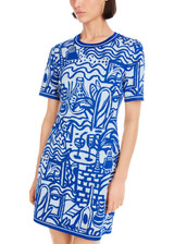 MARC CAIN COLLECTIONS Gentian Rethink Together Patterned Dress | YC 21.58 M44 MARC CAIN COLLECTIONS Gentian Rethink Together Patterned Dress | YC 21.58 M44