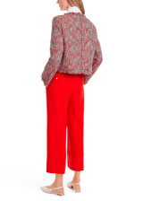 MARC CAIN COLLECTIONS Flame Red Bolero In Melé - 100% Cotton | YC 31.18 W61 MARC CAIN COLLECTIONS Flame Red Bolero In Melé - 100% Cotton | YC 31.18 W61