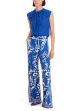 MARC CAIN COLLECTIONS Gentian Wedi Printed Trousers | YC 81.54 J32