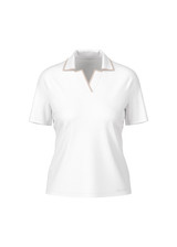 MARC CAIN COLLECTIONS White Feminine Polo Shirt | YC 53.10 J15 MARC CAIN COLLECTIONS White Feminine Polo Shirt | YC 53.10 J15