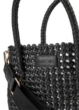 MARC CAIN COLLECTIONS Black Knotted Satchel Bag | YC TJ.04 Z24 MARC CAIN COLLECTIONS Black Knotted Satchel Bag | YC TJ.04 Z24