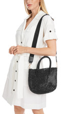 MARC CAIN COLLECTIONS Black Knotted Satchel Bag | YC TJ.04 Z24