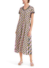 MARC CAIN SPORTS Fresh Pink Dress With Fruity Print | YS 21.62 J72 MARC CAIN SPORTS Fresh Pink Dress With Fruity Print | YS 21.62 J72