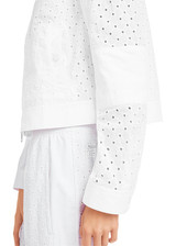 MARC CAIN SPORTS White Jacket With Lace Pattern | YS 31.20 W38 MARC CAIN SPORTS White Jacket With Lace Pattern | YS 31.20 W38