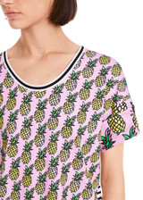 MARC CAIN SPORTS Fresh Pink T-Shirt With Pineapples And Stripes | YS 48.50 J72 MARC CAIN SPORTS Fresh Pink T-Shirt With Pineapples And Stripes | YS 48.50 J72
