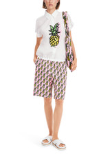 MARC CAIN SPORTS White Rethink Together Pinted Blouse | YS 51.32 W60 MARC CAIN SPORTS White Rethink Together Pinted Blouse | YS 51.32 W60