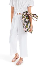 MARC CAIN SPORTS White Wheaton Lace Pattern Trousers | YS 81.65 W38