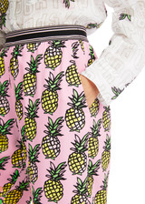 MARC CAIN SPORTS Fresh Pink Washington Pineapple Print Trousers | YS 81.68 W62 MARC CAIN SPORTS Fresh Pink Washington Pineapple Print Trousers | YS 81.68 W62