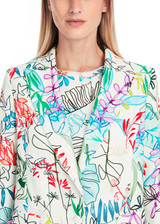 MARC CAIN COLLECTIONS Breath Trendy Blazer With All-Over Leaf Motif | YC 34.32 W64 MARC CAIN COLLECTIONS Breath Trendy Blazer With All-Over Leaf Motif | YC 34.32 W64