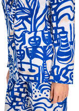 MARC CAIN COLLECTIONS Gentian Printed Blazer | YC 34.37 W79