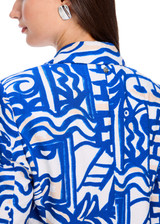 MARC CAIN COLLECTIONS Gentian Printed Blazer | YC 34.37 W79