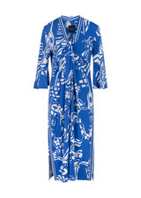 MARC CAIN COLLECTIONS Gentian Dress With Knot Detail | YC 21.42 J32