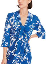 MARC CAIN COLLECTIONS Gentian Dress With Knot Detail | YC 21.42 J32