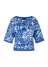 MARC CAIN COLLECTIONS Gentian Rethink Together Print Jumper | YC 41.36 M44
