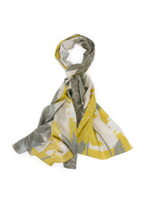 MARC CAIN COLLECTIONS Deep Pearl Floral Scarf With Lurex Details | YC B4.15 Z14 MARC CAIN COLLECTIONS Deep Pearl Floral Scarf With Lurex Details | YC B4.15 Z14