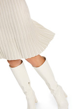 MARC CAIN COLLECTIONS Off-White Pleated Skirt - Knitted In Germany | YC 71.03 M10 MARC CAIN COLLECTIONS Off-White Pleated Skirt - Knitted In Germany | YC 71.03 M10