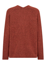 MOS MOSH Burnt Ochre Mmthora V-Neck Knit | 153900 MOS MOSH Burnt Ochre Mmthora V-Neck Knit | 153900
