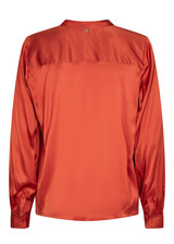 MOS MOSH Burnt Ochre Mmenfa Satin Blouse | 155980