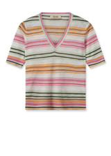 MOS MOSH Begonia Pink Mmmarin Ss Linen Knit | 158930 MOS MOSH Begonia Pink Mmmarin Ss Linen Knit | 158930