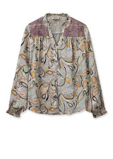 MOS MOSH Smoke Green Mmdetta Arzu Blouse | 159510