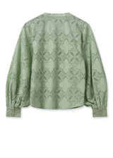 MOS MOSH Smoke Green Mmyen Lace Blouse | 159580 MOS MOSH Smoke Green Mmyen Lace Blouse | 159580