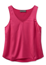 MOS MOSH Pink Peacock Mmastrid V-Neck Silk Tank Top | 153590 MOS MOSH Pink Peacock Mmastrid V-Neck Silk Tank Top | 153590
