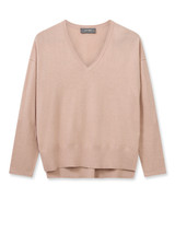MOS MOSH Rose Smoke Mmtani V-Neck Knit | 158970
