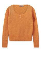 MOS MOSH Blazing Orange Mmthora Squareneck Knit | 159000 MOS MOSH Blazing Orange Mmthora Squareneck Knit | 159000