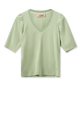 MOS MOSH Smoke Green Mmyanni V-Ss Tee | 159050 MOS MOSH Smoke Green Mmyanni V-Ss Tee | 159050