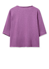 MOS MOSH Iris Orchid Mmzelma 3/4 Sleeve Tee | 160890 MOS MOSH Iris Orchid Mmzelma 3/4 Sleeve Tee | 160890