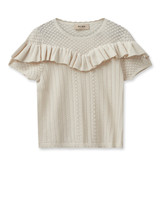 MOS MOSH Ecru Mmkatee Ss Knit Top | 158870
