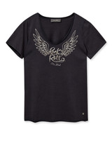 MOS MOSH Salute Navy Mmlula V-Ss Tee | 165390