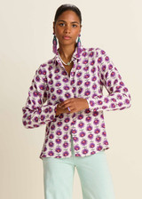 POM Mila Flower Ecru Blouse | SP7724