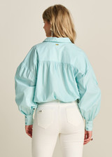 POM Aqua Blue Blouse | SP7732