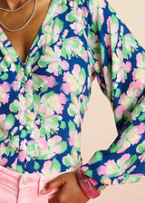 POM Lilies Blue Blouse | SP7738 POM Lilies Blue Blouse | SP7738