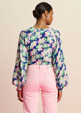 POM Lilies Blue Blouse | SP7738