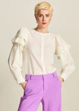 POM Isla Blooming Ecru Blouse | SP7744